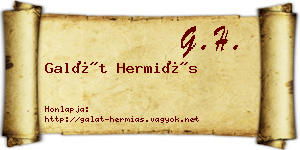 Galát Hermiás névjegykártya